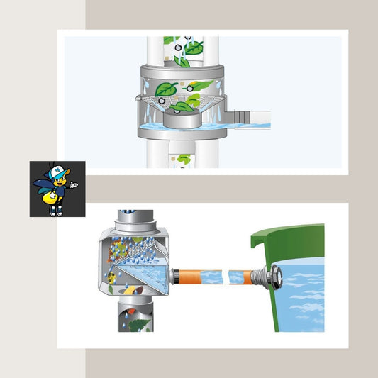 Instalar filtros de agua de lluvia en bajantes